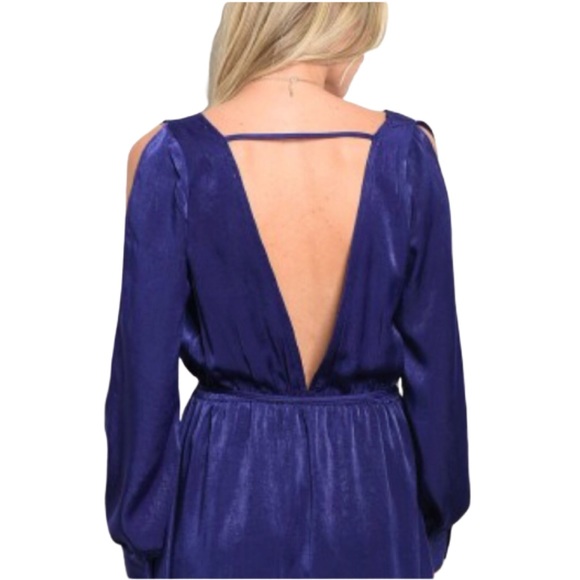 REDUCED💰 Navy Maxi V-Neck Romper Dress - Picture 4 of 5